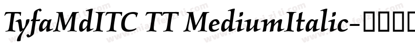 TyfaMdITC TT MediumItalic字体转换